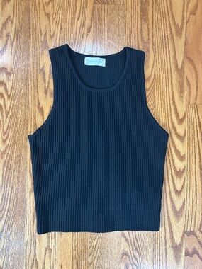 Altar'd State Black Ribbed Tank Top